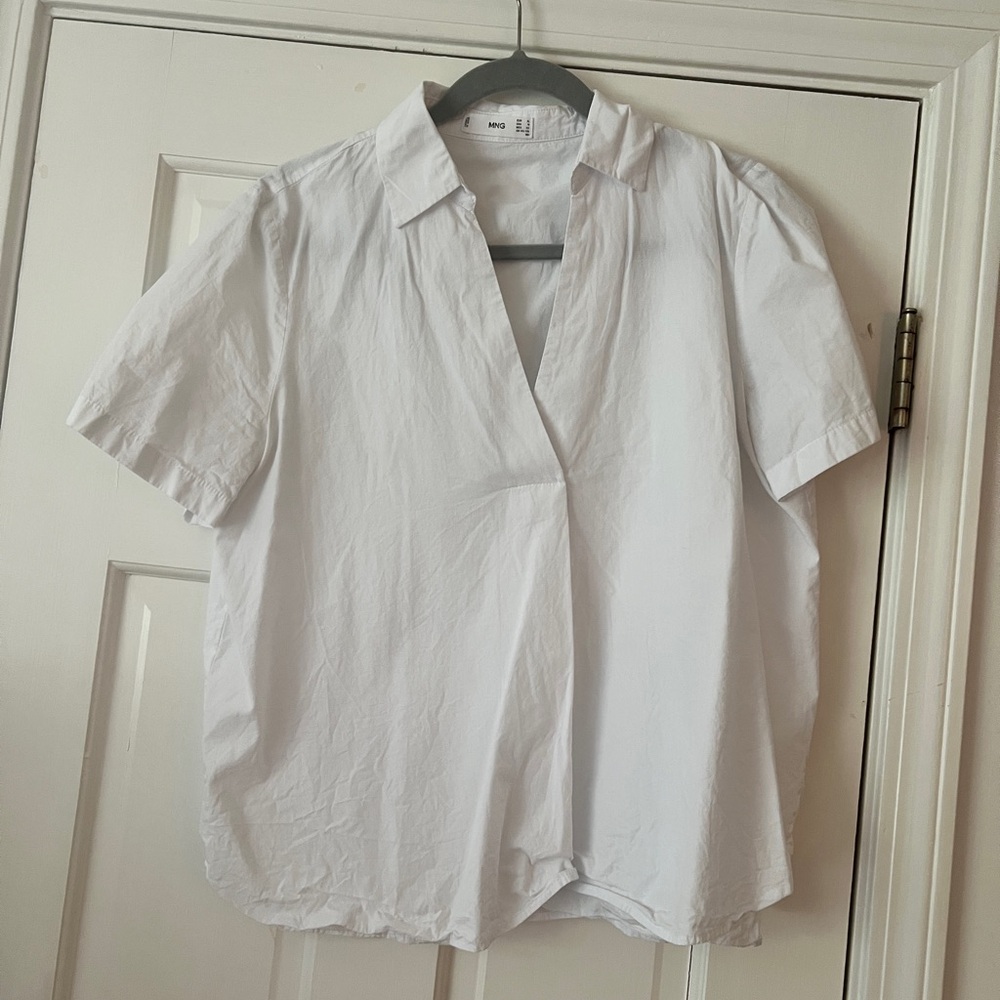 Mango Classic White Blouse